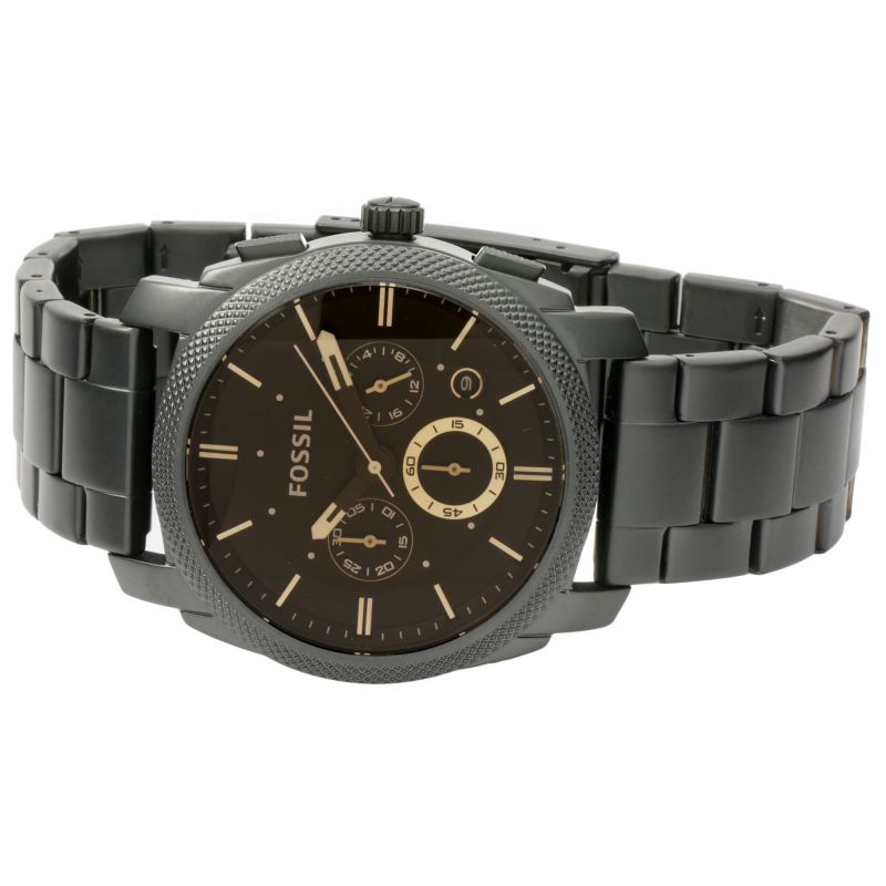  Shop Authentic Fossil Machine Chronograph Black Dial Black Steel Strap Watch for Men - FS4682 - Luxxuri