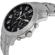  Shop Authentic Fossil Grant Chronograph Black Dial Silver Steel Strap Watch for Men - FS4736 - Luxxuri