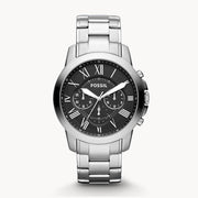  Shop Authentic Fossil Grant Chronograph Black Dial Silver Steel Strap Watch for Men - FS4736 - Luxxuri