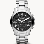  Shop Authentic Fossil Grant Chronograph Black Dial Silver Steel Strap Watch for Men - FS4736 - Luxxuri