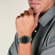  Shop Authentic Fossil Machine Chronograph Black Dial Grey Steel Strap Watch for Men - FS4774 - Luxxuri