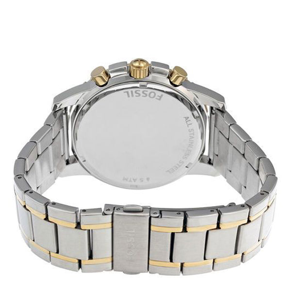  Shop Authentic Fossil Dean Chronograph White Dial Silver Steel Strap Watch for Men - FS4795 - Luxxuri