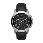  Shop Authentic Fossil Grant Chronograph Black Dial Black Leather Strap Watch for Men - FS4812 - Luxxuri