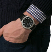  Shop Authentic Fossil Grant Chronograph Black Dial Black Leather Strap Watch for Men - FS4812 - Luxxuri