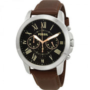  Shop Authentic Fossil Grant Chronograph Black Dial Brown Leather Strap Watch for Men - FS4813 - Luxxuri