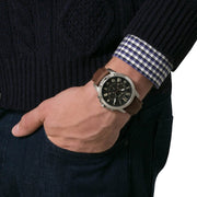  Shop Authentic Fossil Grant Chronograph Black Dial Brown Leather Strap Watch for Men - FS4813 - Luxxuri