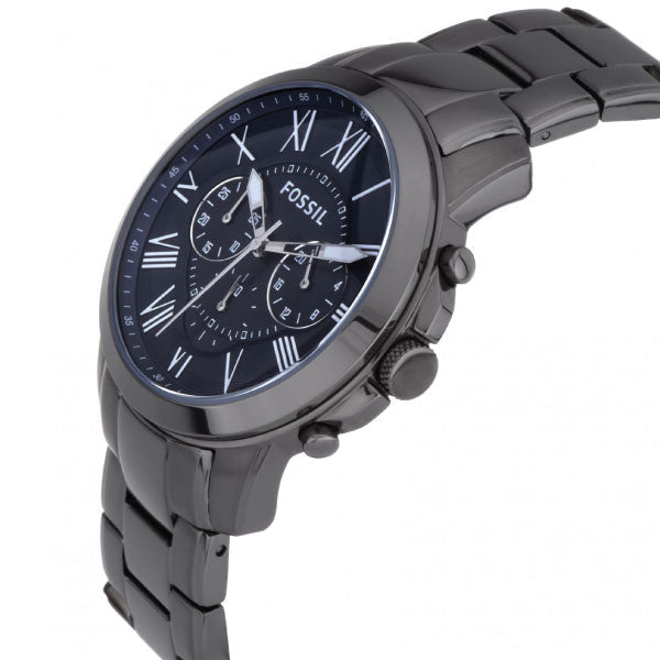  Shop Authentic Fossil Grant Chronograph Blue Dial Grey Steel Strap Watch for Men - FS4831 - Luxxuri