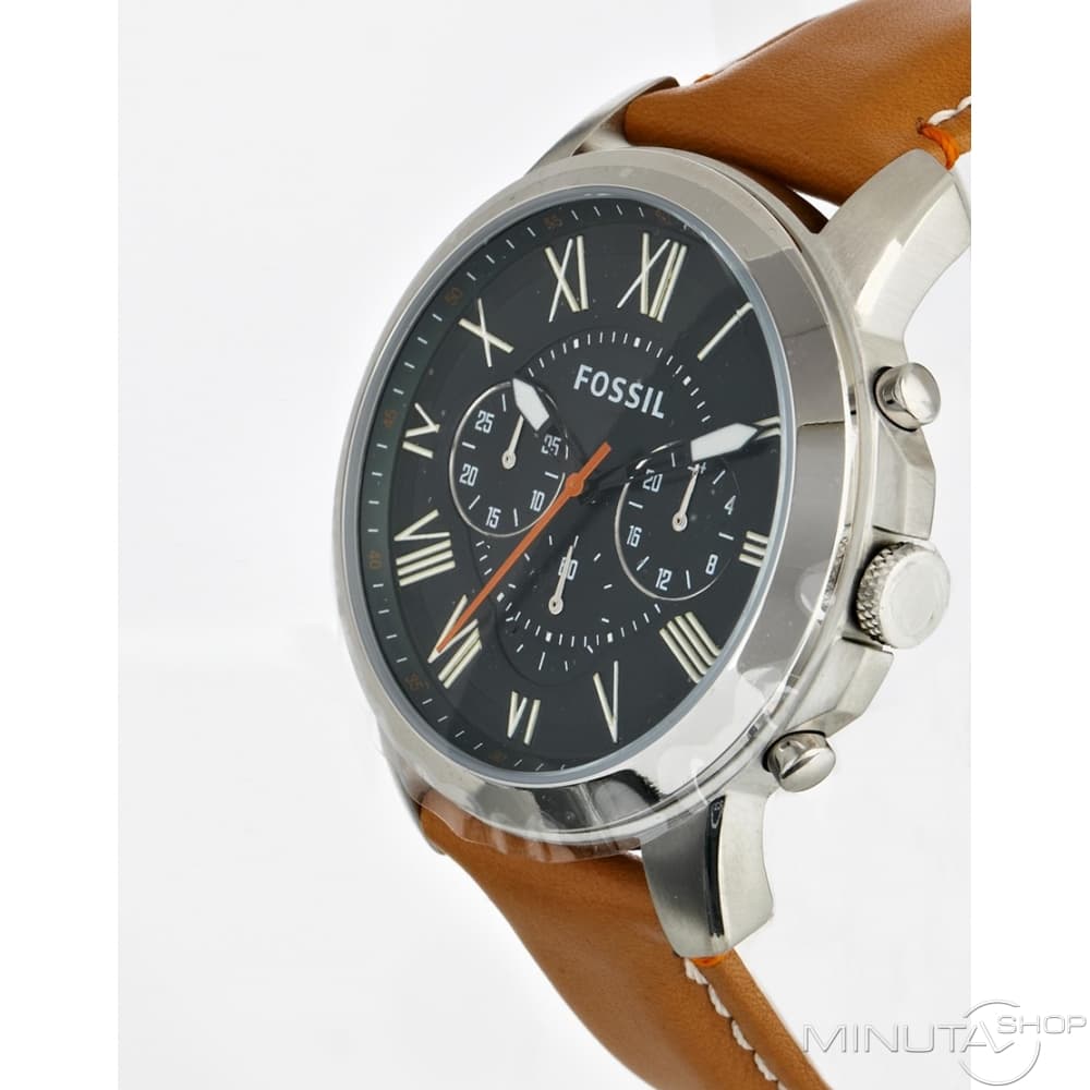  Shop Authentic Fossil Grant Chronograph Green Dial Brown Leather Strap Watch for Men - FS4918 - Luxxuri