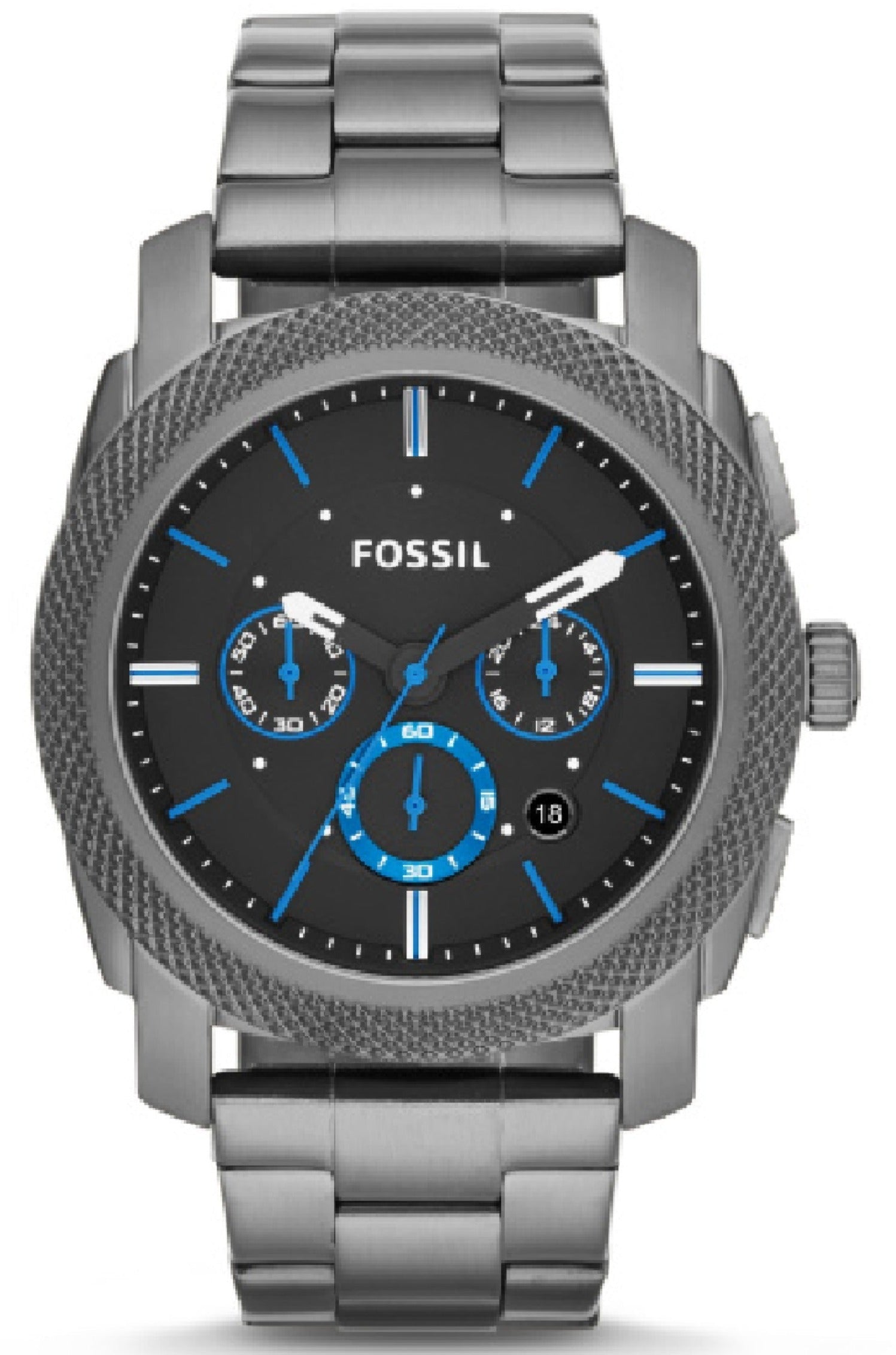  Shop Authentic Fossil Machine Chronograph Brown Dial Grey Steel Strap Watch for Men - FS4931 - Luxxuri