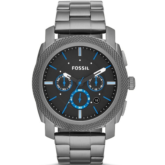  Shop Authentic Fossil Machine Chronograph Brown Dial Grey Steel Strap Watch for Men - FS4931 - Luxxuri