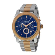  Shop Authentic Fossil Machine Blue Dial Two Tone Steel Strap Watch for Men - FS5037 - Luxxuri