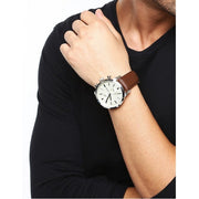  Shop Authentic Fossil Pilot Chronograph White Dial Brown Leather Strap Watch for Men - FS5146 - Luxxuri