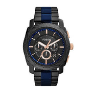  Shop Authentic Fossil Machine Chronograph Black Dial Two Tone Steel Strap Watch for Men - FS5164 - Luxxuri