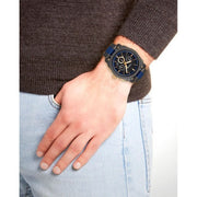  Shop Authentic Fossil Machine Chronograph Black Dial Two Tone Steel Strap Watch for Men - FS5164 - Luxxuri