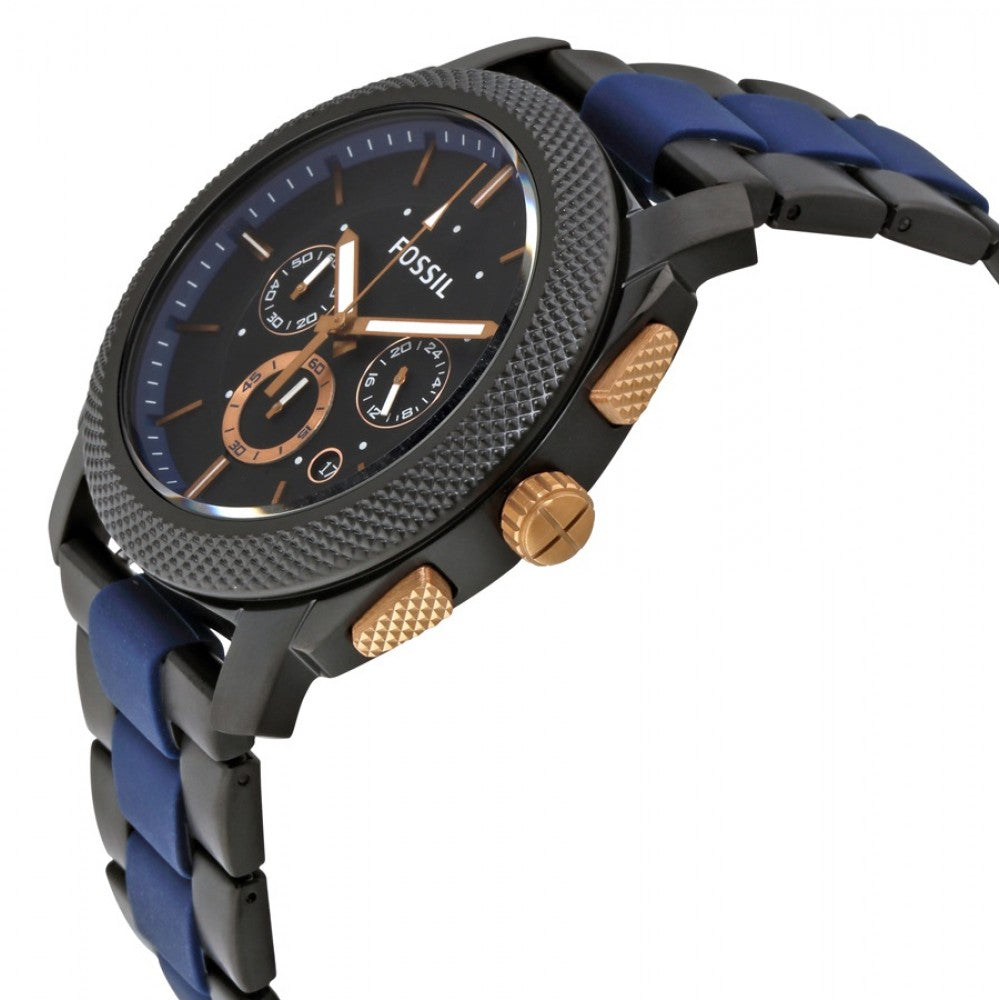  Shop Authentic Fossil Machine Chronograph Black Dial Two Tone Steel Strap Watch for Men - FS5164 - Luxxuri