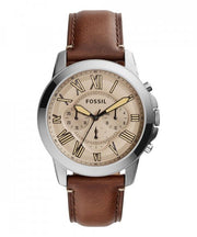 Shop Authentic Fossil Grant Chronograph Brown Dial Brown Leather Strap Watch for Men - FS5214 - Luxxuri