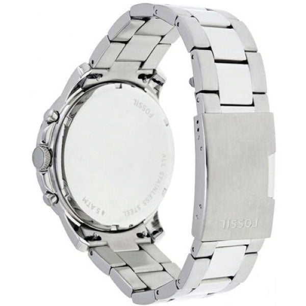  Shop Authentic Fossil Grant Sport Chronograph Black Dial Silver Steel Strap Watch for Men - FS5236 - Luxxuri