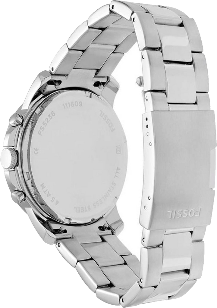  Shop Authentic Fossil Grant Sport Chronograph Black Dial Silver Steel Strap Watch for Men - FS5236 - Luxxuri
