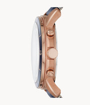  Shop Authentic Fossil Grant Sport Chronograph Blue Dial Blue Leather Strap Watch for Men - FS5237 - Luxxuri
