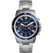  Shop Authentic Fossil Grant Sport Chronograph Blue Dial Silver Steel Strap Watch for Men - FS5238 - Luxxuri