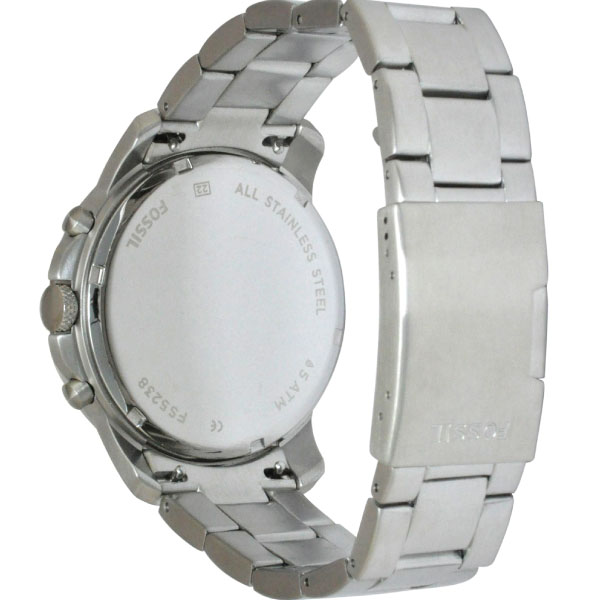  Shop Authentic Fossil Grant Sport Chronograph Blue Dial Silver Steel Strap Watch for Men - FS5238 - Luxxuri
