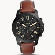  Shop Authentic Fossil Grant Chronograph Black Dial Brown Leather Strap Watch for Men - FS5241 - Luxxuri