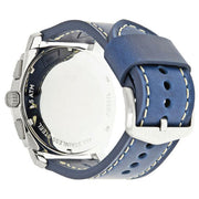  Shop Authentic Fossil Machine Chronograph Blue Dial Blue Leather Strap Watch for Men - FS5262 - Luxxuri