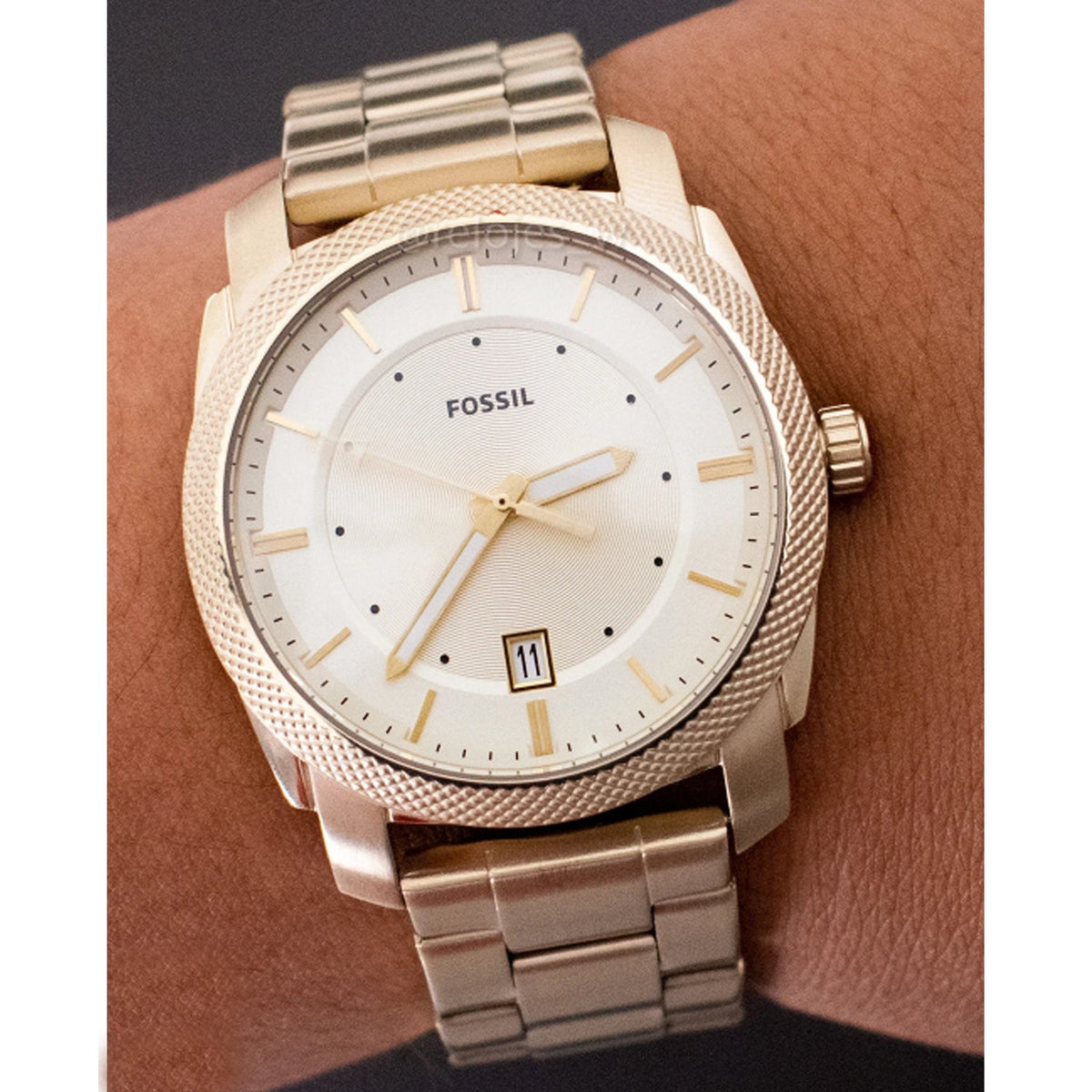  Shop Authentic Fossil Machine Gold Dial Gold Steel Strap Watch for Men - FS5264 - Luxxuri