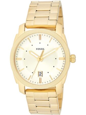  Shop Authentic Fossil Machine Gold Dial Gold Steel Strap Watch for Men - FS5264 - Luxxuri