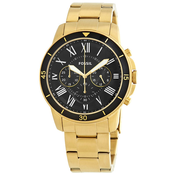  Shop Authentic Fossil Inscription Automatic Black Dial Gold Steel Strap Watch for Men - FS5267 - Luxxuri