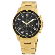  Shop Authentic Fossil Inscription Automatic Black Dial Gold Steel Strap Watch for Men - FS5267 - Luxxuri
