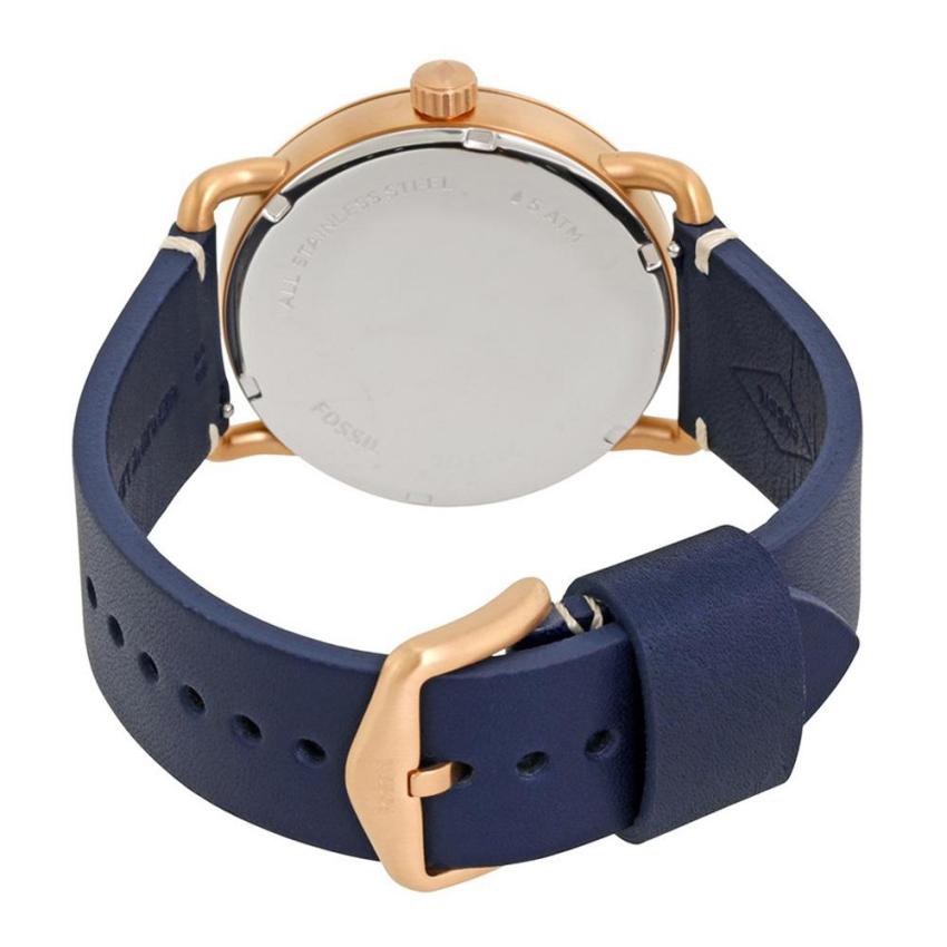  Shop Authentic Fossil The Commuter Blue Dial Blue Leather Strap Watch for Men - FS5274 - Luxxuri
