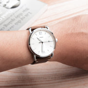  Shop Authentic Fossil The Commuter White Dial Brown Leather Strap Watch for Men - FS5275 - Luxxuri