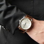  Shop Authentic Fossil The Commuter White Dial Brown Leather Strap Watch for Men - FS5275 - Luxxuri
