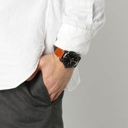  Shop Authentic Fossil Commuter Three Hand Date Black Dial Brown Leather Strap Watch for Men - FS5276 - Luxxuri