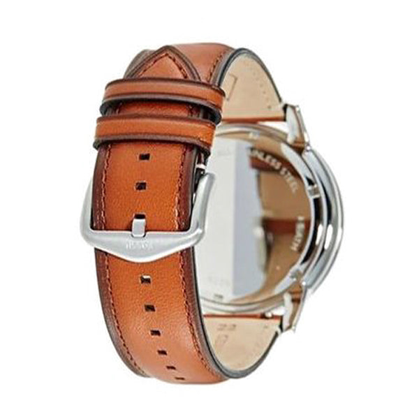  Shop Authentic Fossil Garrett Chronograph Blue Dial Brown Leather Strap Watch for Men - FS5625 - Luxxuri
