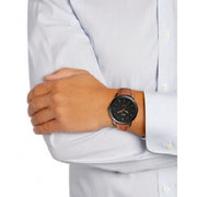  Shop Authentic Fossil The Minimalist Black Dial Brown Leather Strap Watch for Men - FS5305 - Luxxuri