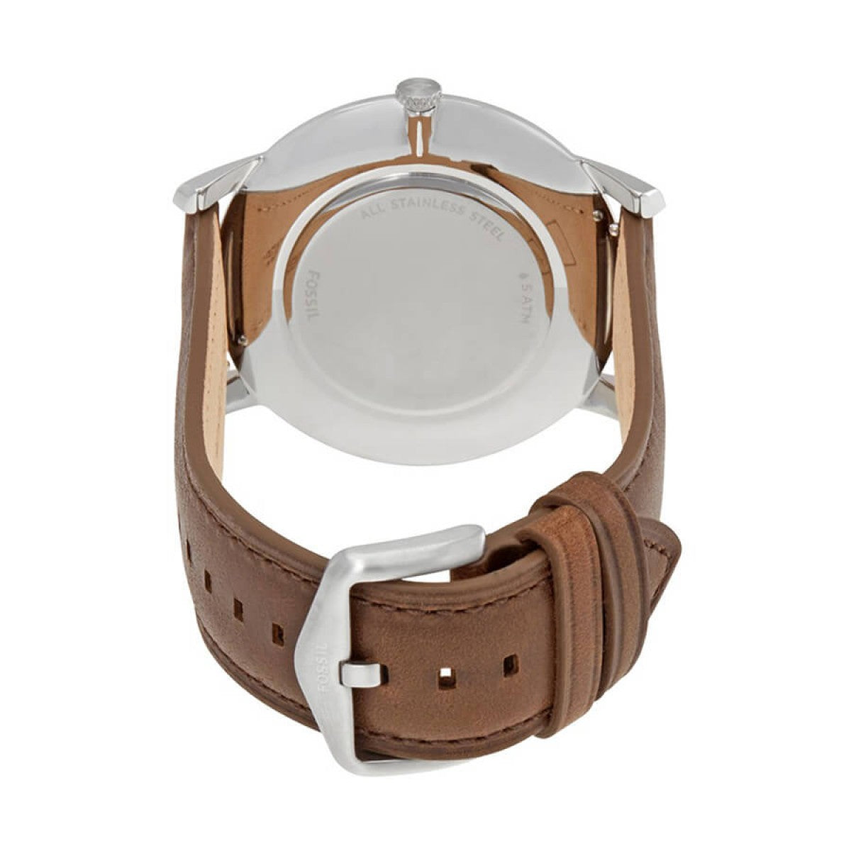  Shop Authentic Fossil Minimalist Off White Dial Brown Leather Strap Watch for Men - FS5306 - Luxxuri