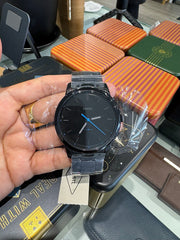  Shop Authentic Fossil The Minimalist Black Dial Black Steel Strap Watch for Men - FS5308 - Luxxuri