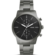  Shop Authentic Fossil Townsman Chronograph Black Dial Silver Steel Strap Watch for Men - FS5349 - Luxxuri