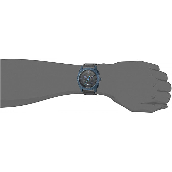  Shop Authentic Fossil Machine Chronograph Black Dial Black Leather Strap Watch for Men - FS5361 - Luxxuri