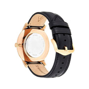  Shop Authentic Fossil The Minimalist Black Dial Black Leather Strap Watch for Men - FS5376 - Luxxuri