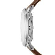  Shop Authentic Fossil Neutra Chronograph White Dial Brown Leather Strap Watch for Men - FS5380 - Luxxuri