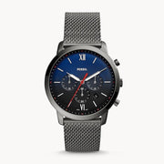  Shop Authentic Fossil Neutra Chronograph Blue Dial Silver Mesh Bracelet Watch for Men - FS5383 - Luxxuri