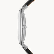  Shop Authentic Fossil The Minimalist Three Hand Black Dial Black Leather Strap Watch for Men - FS5398 - Luxxuri