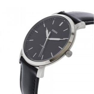  Shop Authentic Fossil The Minimalist Three Hand Black Dial Black Leather Strap Watch for Men - FS5398 - Luxxuri