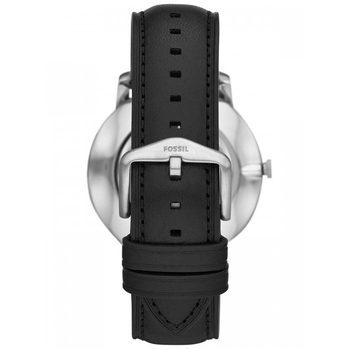  Shop Authentic Fossil The Minimalist Three Hand Black Dial Black Leather Strap Watch for Men - FS5398 - Luxxuri