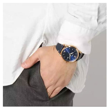 Shop Authentic Fossil The Commuter Blue Dial Blue Leather Strap Watch for Men - FS5404 - Luxxuri