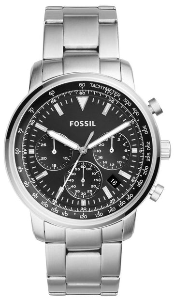  Shop Authentic Fossil Goodwin Chronograph Black Dial Silver Steel Strap Watch for Men - FS5412 - Luxxuri