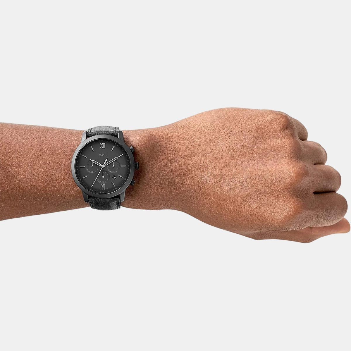  Shop Authentic Fossil Neutra Chronograph Black Dial Black Leather Strap Watch for Men - FS5503 - Luxxuri